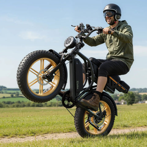 TST® R9 Dual-Battery 1500W Long-Range Full-Suspension Moped Style Electric Bike (2026 Model)