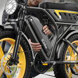 TST® R9 Dual-Battery 1500W Long-Range Full-Suspension Moped Style Electric Bike (2026 Model)