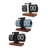 Digital down Clock Mechanical Aesthetic Easy to Read Rotating Knob Retro Clock Automatic for Office