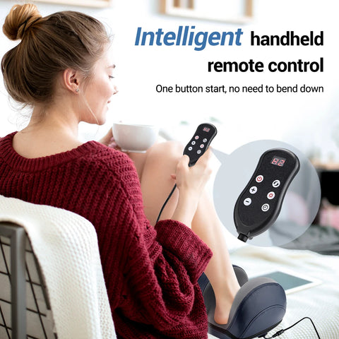 Electric Heating Foot Massager Remote Control Household Foot Massager Hot Compress Deep Relieve Fatigue Relaxation Muscle