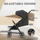 Standard Stroller Seat, Foldable Portable Newborn Stroller ,Luxury Baby Carriage Suit Baby,Toddlers,360°Swivel Seat