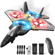 4DRC V17 Remote Control Plane 2.4Ghz Foam RC Airplanes Helicopter Quadcopter,Spinning Drone with Cool Light for Kids Adults
