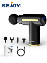 Massage Gun Deep Tissue for Pain Relief,Fascia Massage Gun with 4 Massage Heads & 6 Speeds,For Gift Dad and Mom