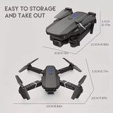 E88Pro 4K FPV Drone 1080P HD Camera Portable Foldable Design Stable Height Hold Best Christmas Gift Professional RC Aircraft