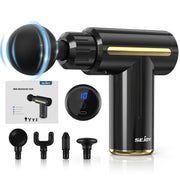 Massage Gun Deep Tissue for Pain Relief,Fascia Massage Gun with 4 Massage Heads & 6 Speeds,For Gift Dad and Mom