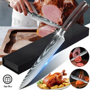 Japanese Kitchen Knives German Stainless Steel 8 Inch Slicing Knife Sharp Razor Carving Knife Sushi Knife for Birthday Gift