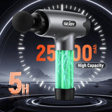 Electric Fascia Gun,Muscle Massage Gun with 10 Massage Heads,30 Speeds Percussion Tissue Back Massager for Body Back Neck Leg