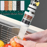 6 Layers Water Filter Tap Purifier 360 Degree Rotation Splash Nozzle Bubbler Water Saving Faucet Aerator for Kitchen Bathroom