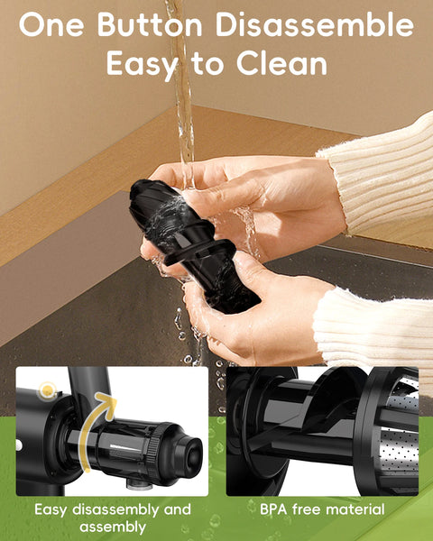 Cold Press Juicer,Slow Masticating Juicer Machines with Reverse Function,High Juice Yield, Easy to Clean Brush & Quiet
