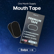 Quitmood Mouth Tape - Pain Free Removal, Hypoallergenic, Latex Free & Gentle on Skin - Medical Grade Adhesive Cotton Tape