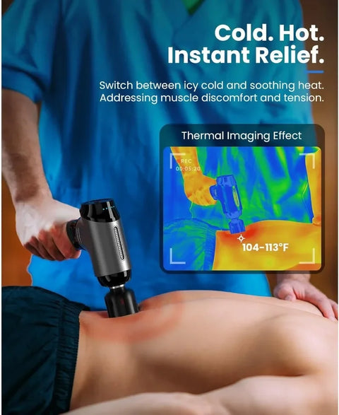 T2 Pro Massage Gun with Heat and Cold, Deep Tissue Percussion Massager Gun, Muscle Massager, Electric Back Massager