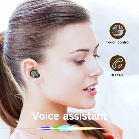 NES TWS Wireless Bluetooth Earphones Sport Stereo Headphones Hifi Music Earbuds with Built-In Microphone HD Call Gaming Headset