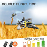 4DRC V17 Remote Control Plane 2.4Ghz Foam RC Airplanes Helicopter Quadcopter,Spinning Drone with Cool Light for Kids Adults