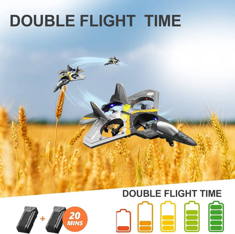 4DRC V17 Remote Control Plane 2.4Ghz Foam RC Airplanes Helicopter Quadcopter,Spinning Drone with Cool Light for Kids Adults