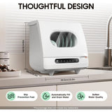 Portable Countertop Dishwasher, 5 Wash Programscountertop Dishwasher,1200 Watt Mini Countertop Dishwasher Tank Leak Proof Drying