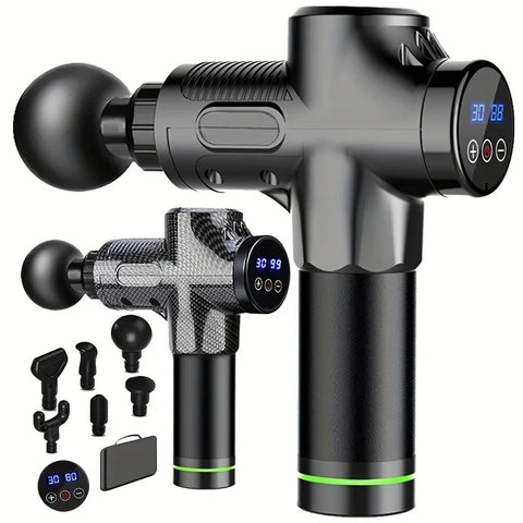 Deep Muscle Massage Gun Electric Percussion Pistol Massager for Body Neck Back Leg Fitness Tool 30 Levels Deep Muscle Massage Gu