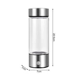 420ML Hydrogen Rich Water Bottle SPE PEM Technology Portable USB Rechargeable Hydrogen Water Generator Glass Drinking Cup Gift