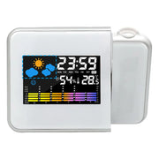 Smart Alarm Clock with Night Backlight Digital LED Projector Desk Table Thermometer Hygrometer for Home Living Room Bedroom