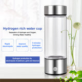 420ML Hydrogen Rich Water Bottle SPE PEM Technology Portable USB Rechargeable Hydrogen Water Generator Glass Drinking Cup Gift