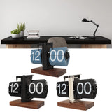 Digital down Clock Mechanical Aesthetic Easy to Read Rotating Knob Retro Clock Automatic for Office