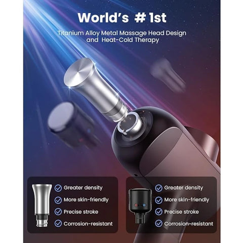 NEW - X6 Pro Max Massage Gun with Heat-Cold and Metal Head Therapy, FSA/HSA Eligible, Percussion Deep Tissue Massager Gun