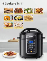 9-In-1 Electric Pressure Cooker, 14 Presets Instant Multi Cooker Olla De Presion Non-Stick Pot Yogurt Maker Rice Cooker