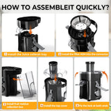 Centrifugal Juicer Machine Automatic Pulp Ejection Electric Citrus Juicer Extractor Machine Fruit Veg Blender
