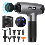 Electric Fascia Gun,Muscle Massage Gun with 10 Massage Heads,30 Speeds Percussion Tissue Back Massager for Body Back Neck Leg