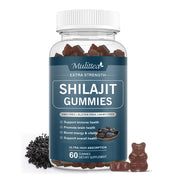 Pure Organic 100% Shilajit Gummies with 85+ Trace Mineral & Fulvic Acid Support Energy and Immune Male Hormone