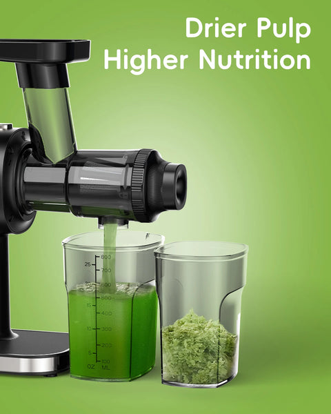 Cold Press Juicer,Slow Masticating Juicer Machines with Reverse Function,High Juice Yield, Easy to Clean Brush & Quiet