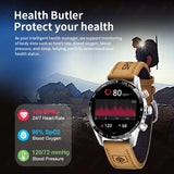 LIGE New Rugged Military GPS Smart Watch Men AMOLED HD Screen Heart Rate Bluetooth Call Waterproof Outdoor Men Smartwatch 2025