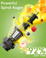 Cold Press Juicer,Slow Masticating Juicer Machines with Reverse Function,High Juice Yield, Easy to Clean Brush & Quiet