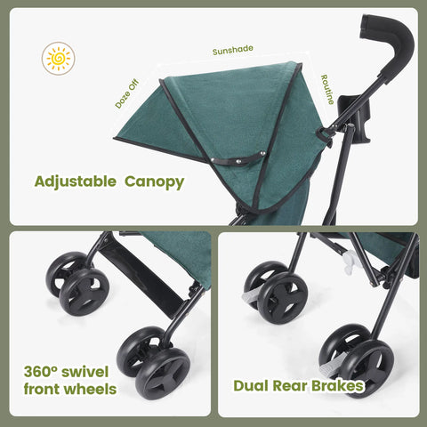 Wedyvko Baby Stroller Travel Stroller Lightweight, Portable Design Folding Children'S Baby Stroller