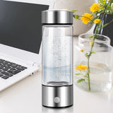 420ML Hydrogen Rich Water Bottle SPE PEM Technology Portable USB Rechargeable Hydrogen Water Generator Glass Drinking Cup Gift