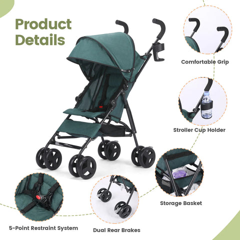Wedyvko Baby Stroller Travel Stroller Lightweight, Portable Design Folding Children'S Baby Stroller