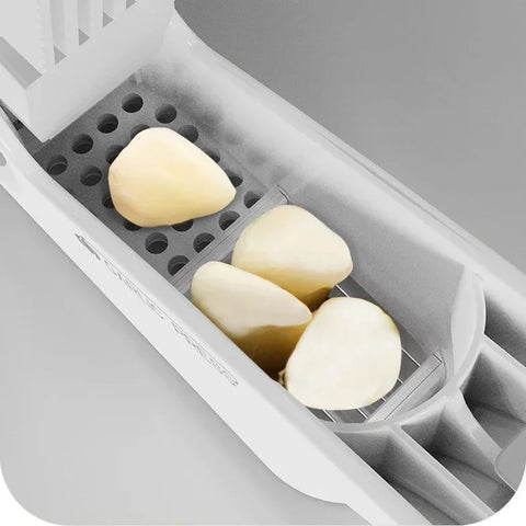 4-In-1 Multifunctional Garlic Press for Pressing Mash Garlic Sliced Garlic Can Opener Peeler for Vegetable Cooking Masher Tool