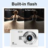 4K HD 1080P Digital Camera 96MP Autofocus Vlogging Camera 2.4 Inch IPS Screen Portable Vlogging Camera for Kids Adults Beginners