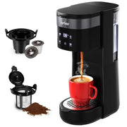 3-In-1 Single Serve Coffee Machine,Brewer for K-Cup Pods, Ground Coffee, and Teas, 30Oz Removable Water Reservoir, Brew Sizes 8