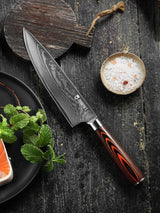 8 Inch High Quality Vg10 67 Layers Damascus Chef Knife Pakka Wood Handle Damascus Chef Knife