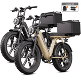 TST® Combo Sale R7 1500W Full Suspension Electric Cargo Bike