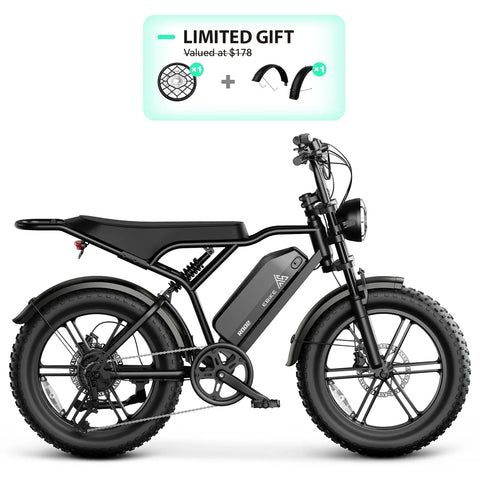 TST® R002 20'' 1500W Full Suspension Moped-style Electric Bike