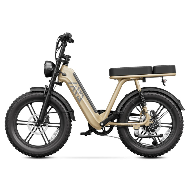 TST® R7 Moped Style 1500W Full Suspension Electric Cargo Bike | 2026 New Model
