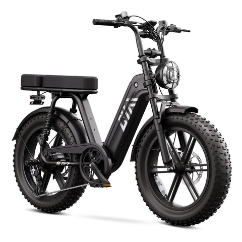 TST® R7 Moped Style 1500W Full Suspension Electric Cargo Bike | 2026 New Model
