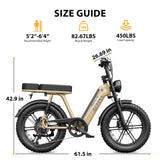 TST® R7 Moped Style 1500W Full Suspension Electric Cargo Bike | 2026 New Model