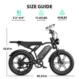 TST® R002 20'' 1500W Full Suspension Moped-style Electric Bike