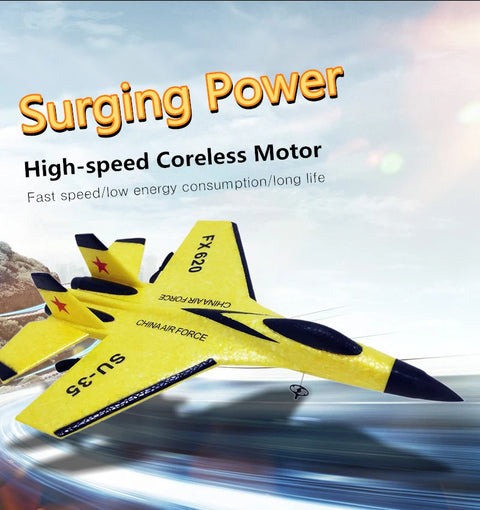 FX620 RC Airplane 2.4G Remote Control Glider SU35 EPP Foam Plane Radio Control Aircraft with LED Light Toys for Children