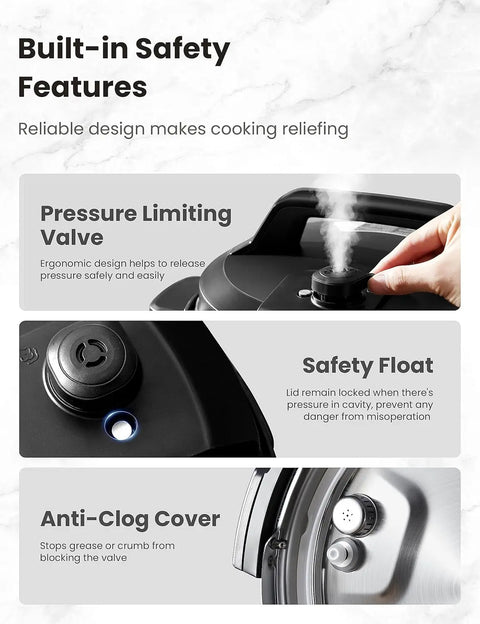 16 in 1 Electric Pressure Cooker Instant Multi Olla De Presion Non-Stick Pot Yogurt Maker Rice Cooker Slow